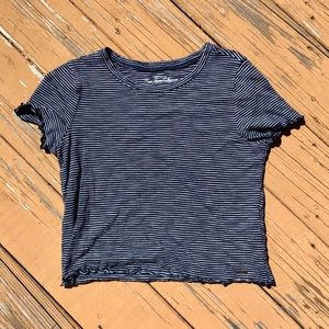 Hollister Striped Trendy Crop Top